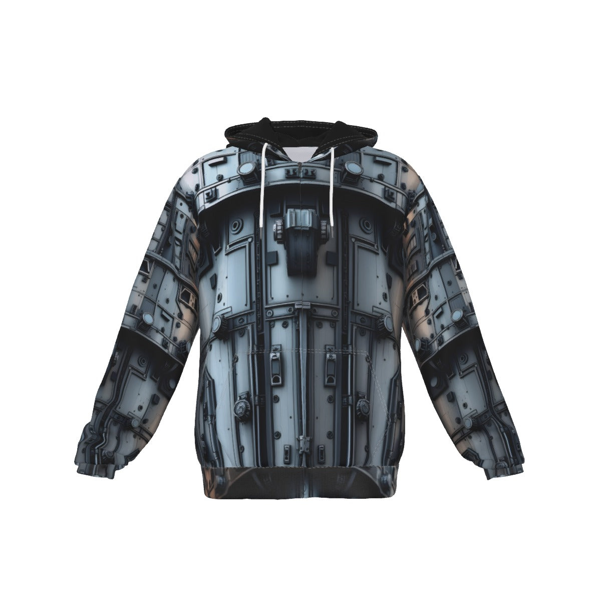 Futurepunk All-Over Print Zip Up Hoodie With Pocket