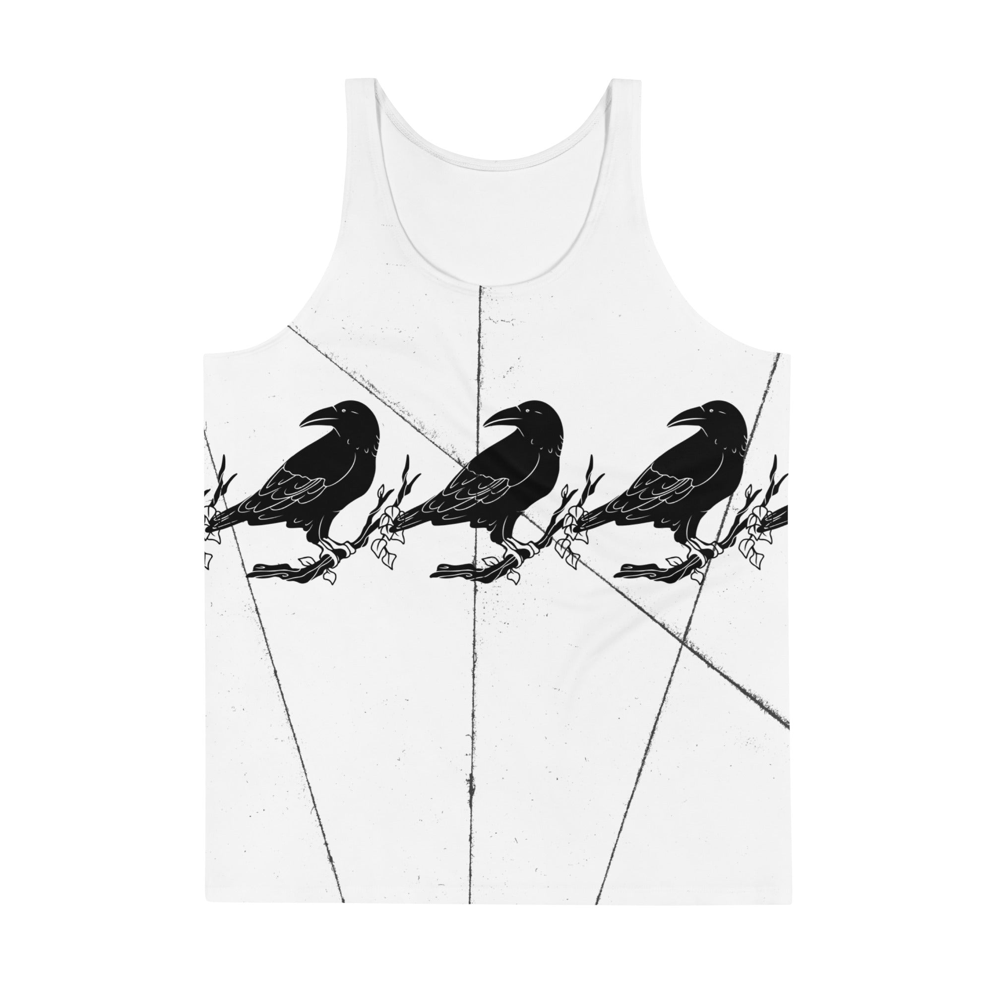3 Crows Tank Top - Omen, Mystery, and Monochrome Style