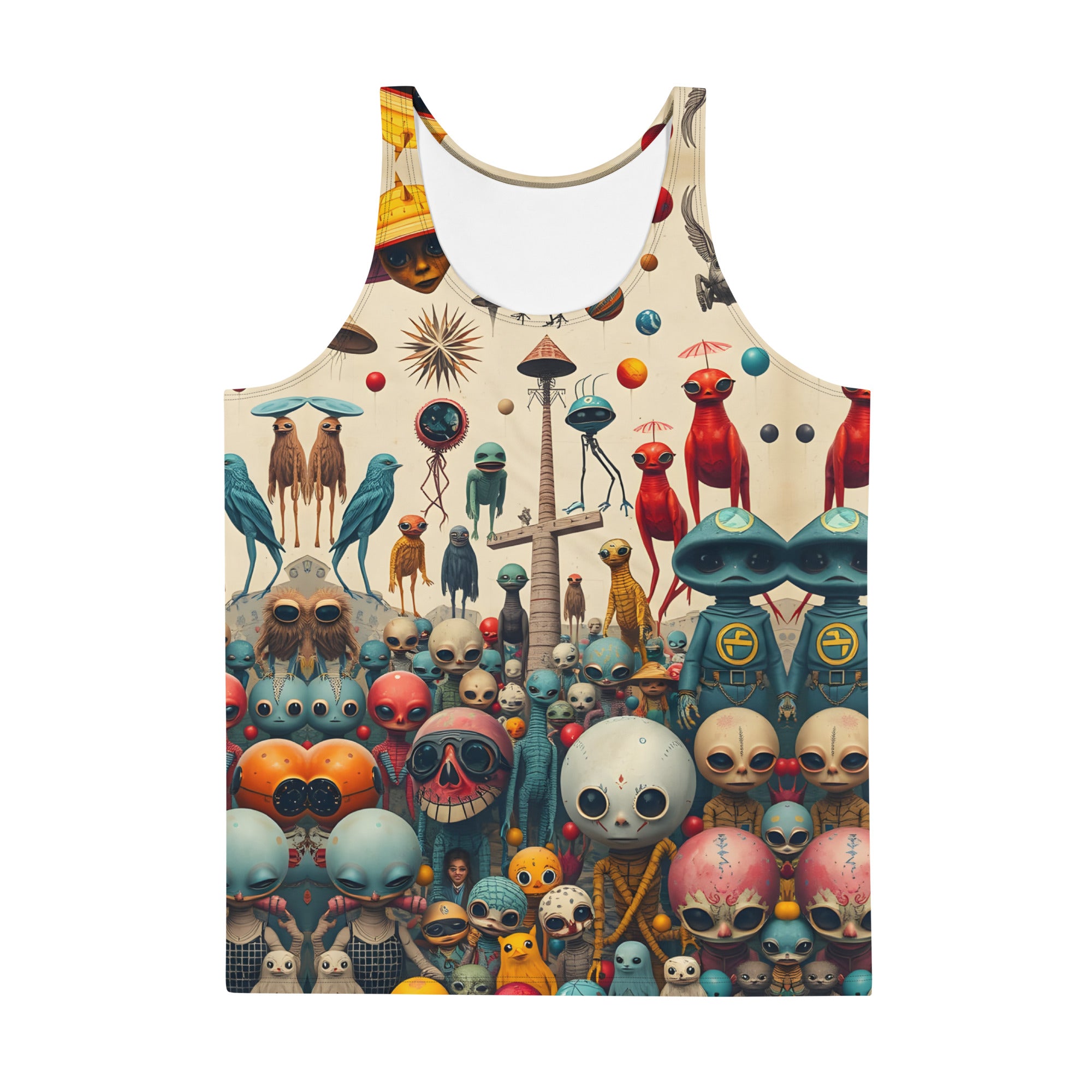 Alien Retro Carnival Tank Top - Step Right Up to the Strange!